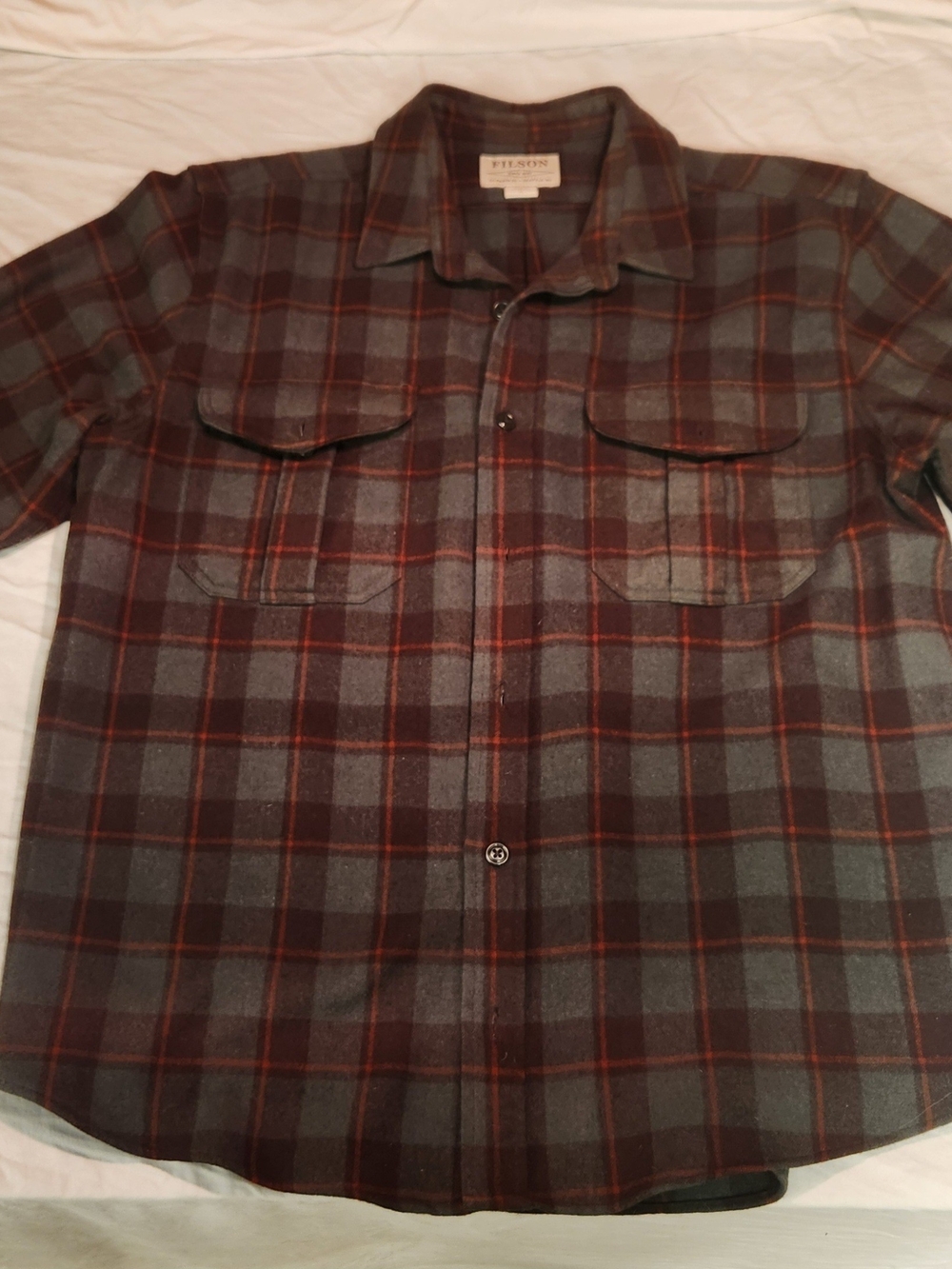 Filson Men's XL Plaid Wool Shirt Jacket